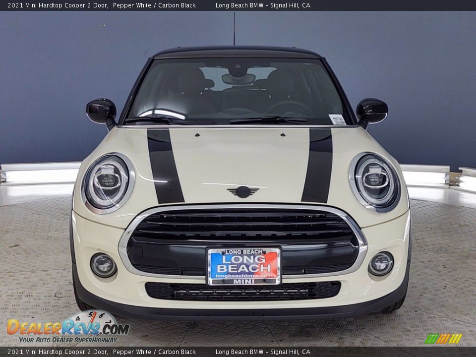 2021 Mini Hardtop Cooper 2 Door Pepper White / Carbon Black Photo #2