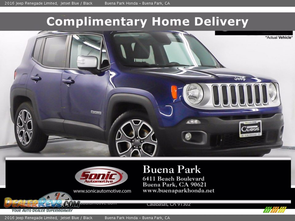 2016 Jeep Renegade Limited Jetset Blue / Black Photo #1