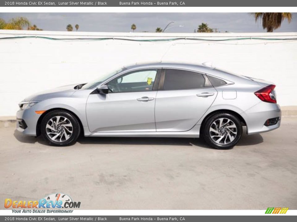 2018 Honda Civic EX Sedan Lunar Silver Metallic / Black Photo #10