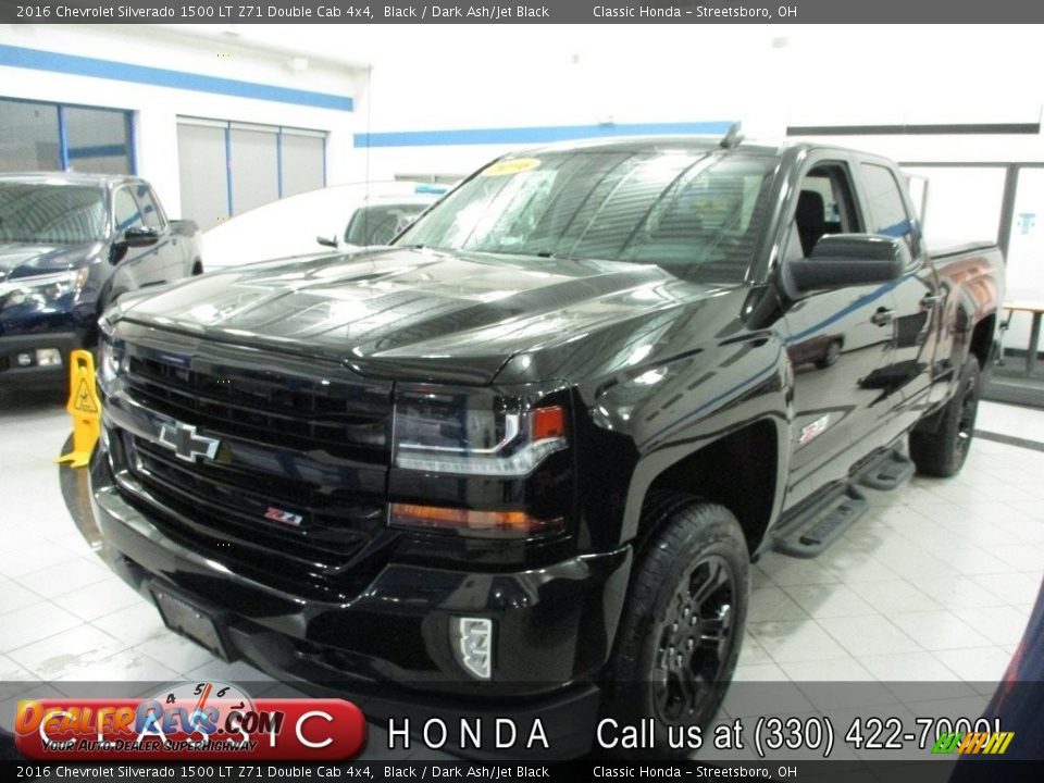 2016 Chevrolet Silverado 1500 LT Z71 Double Cab 4x4 Black / Dark Ash/Jet Black Photo #1
