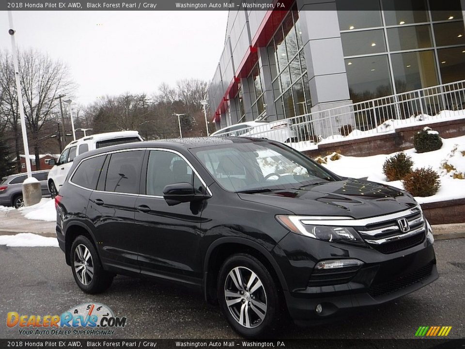 2018 Honda Pilot EX AWD Black Forest Pearl / Gray Photo #1