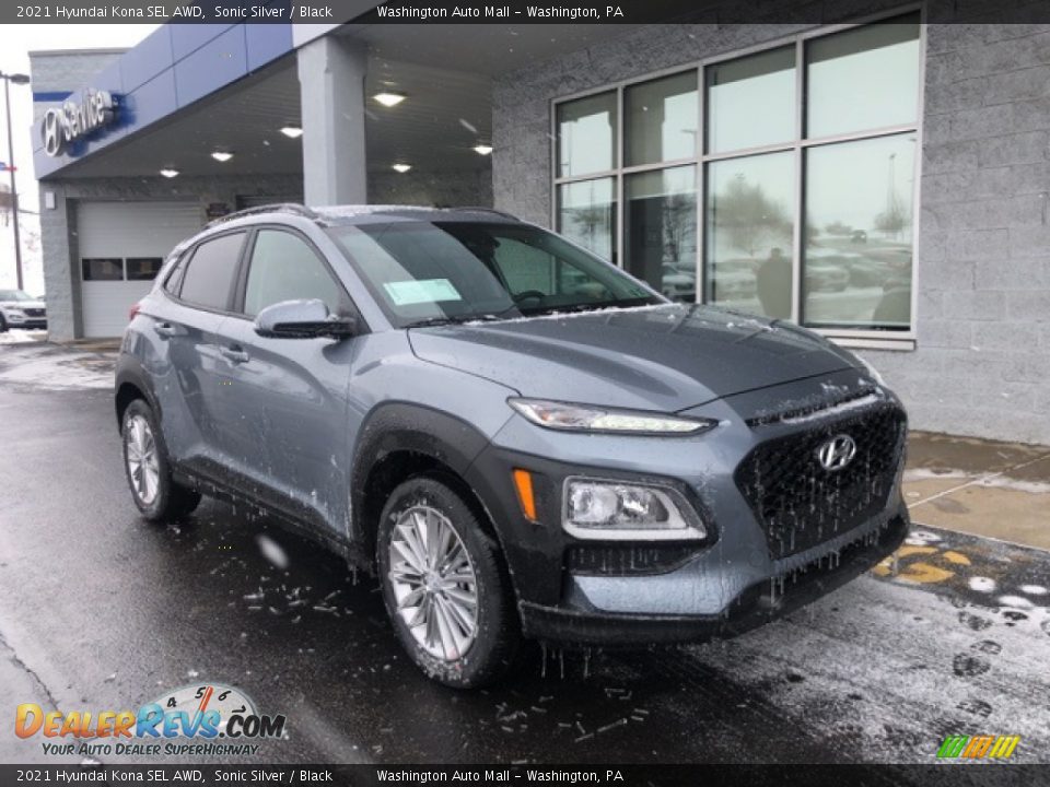 2021 Hyundai Kona SEL AWD Sonic Silver / Black Photo #1