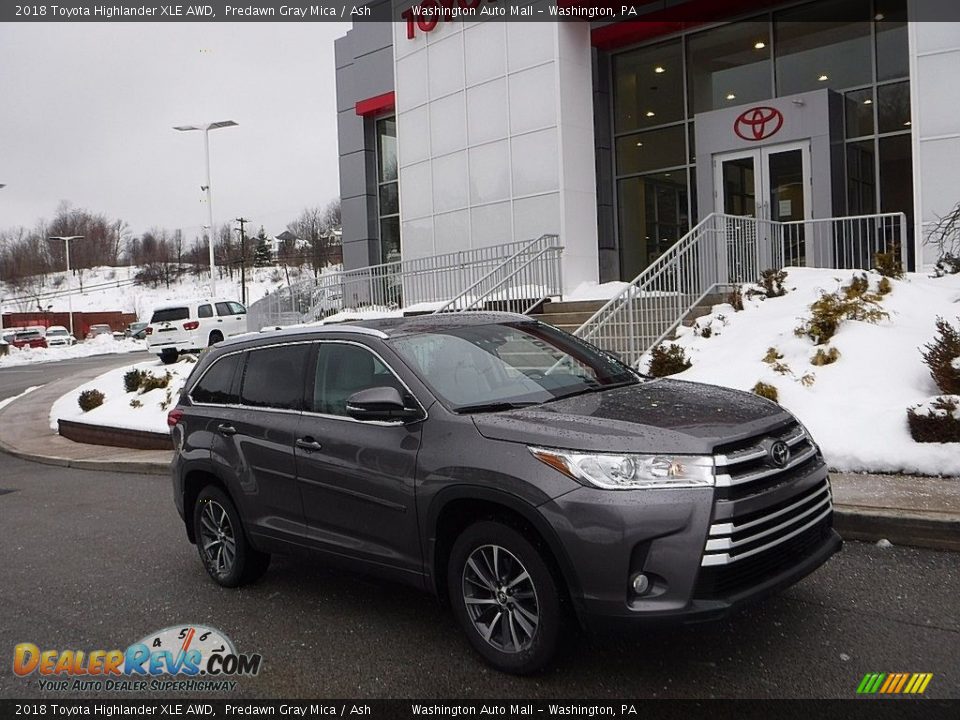 2018 Toyota Highlander XLE AWD Predawn Gray Mica / Ash Photo #1