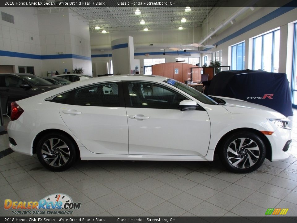 2018 Honda Civic EX Sedan White Orchid Pearl / Black Photo #4