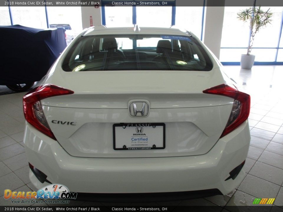 2018 Honda Civic EX Sedan White Orchid Pearl / Black Photo #8