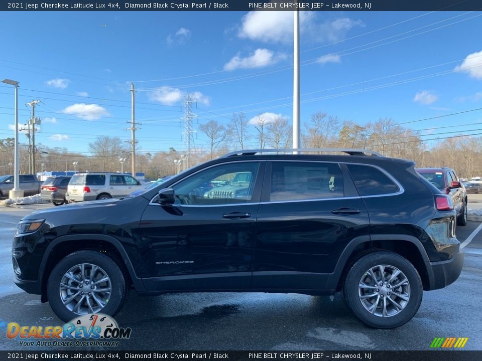 2021 Jeep Cherokee Latitude Lux 4x4 Diamond Black Crystal Pearl / Black Photo #4