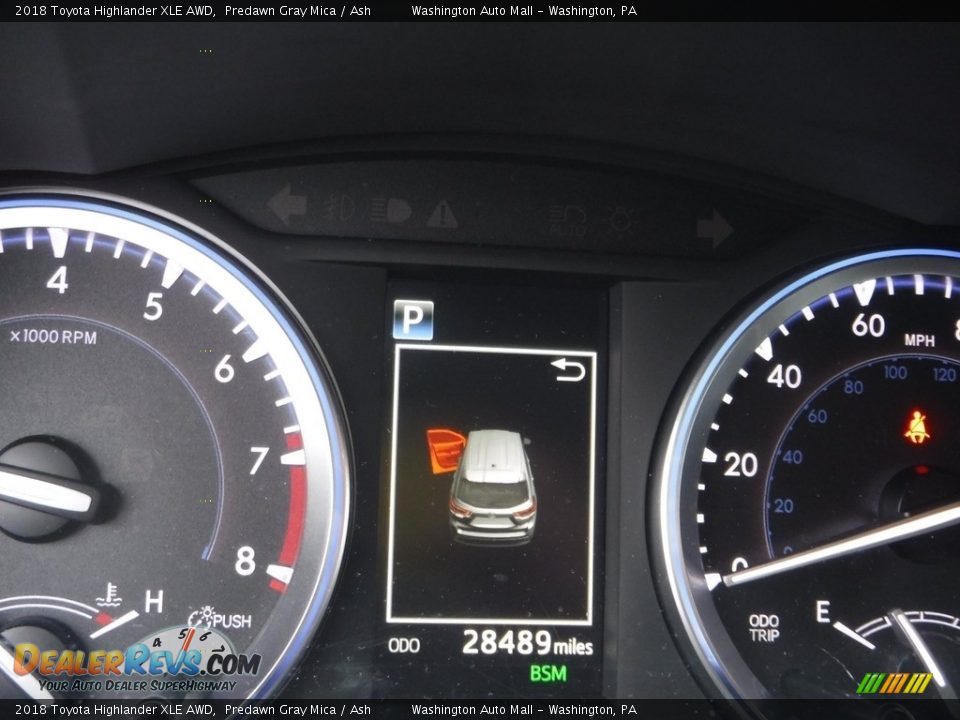 2018 Toyota Highlander XLE AWD Predawn Gray Mica / Ash Photo #28
