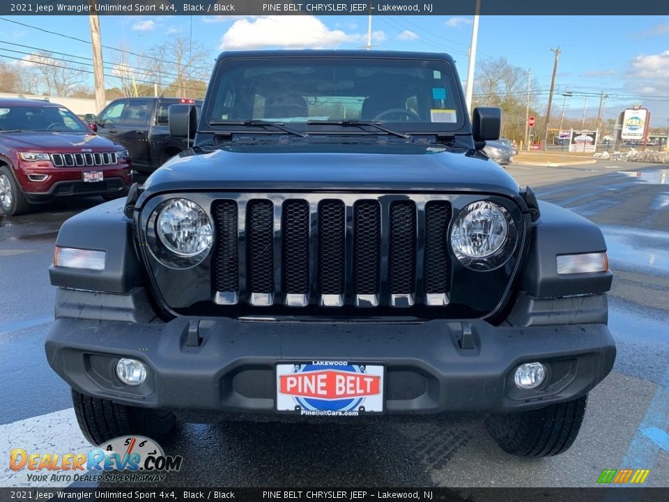 2021 Jeep Wrangler Unlimited Sport 4x4 Black / Black Photo #3