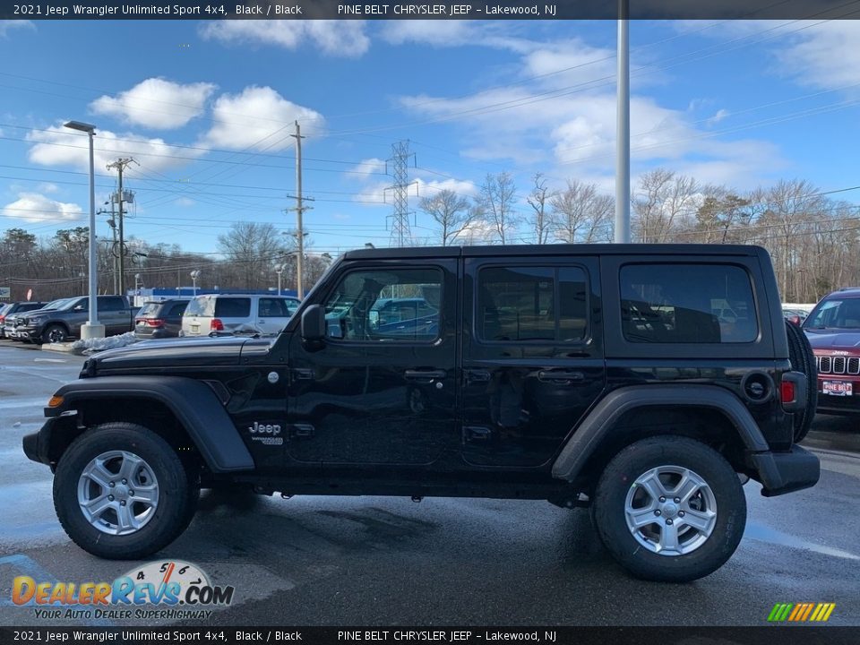 2021 Jeep Wrangler Unlimited Sport 4x4 Black / Black Photo #4