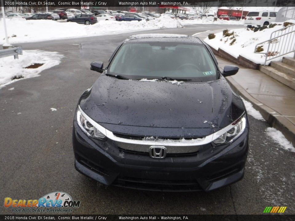 2018 Honda Civic EX Sedan Cosmic Blue Metallic / Gray Photo #9