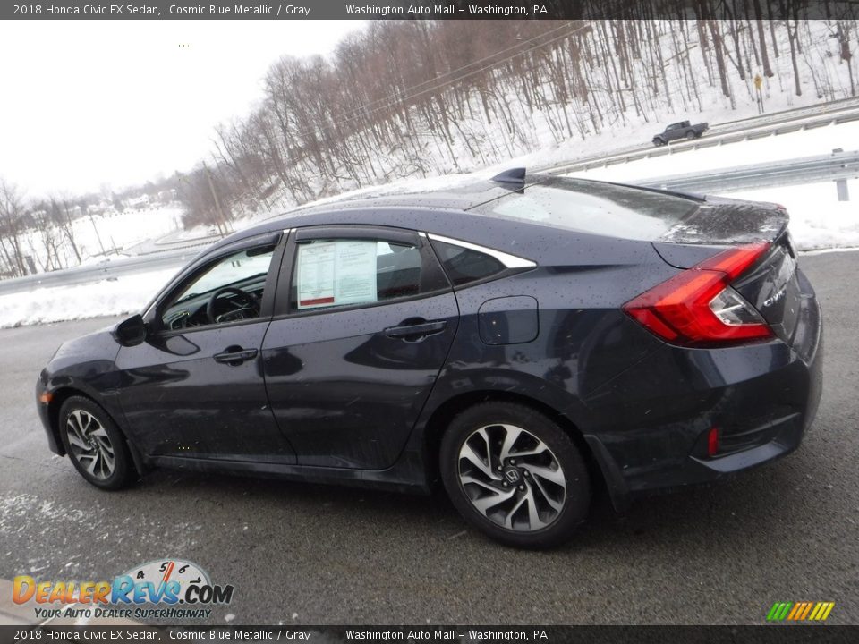2018 Honda Civic EX Sedan Cosmic Blue Metallic / Gray Photo #11