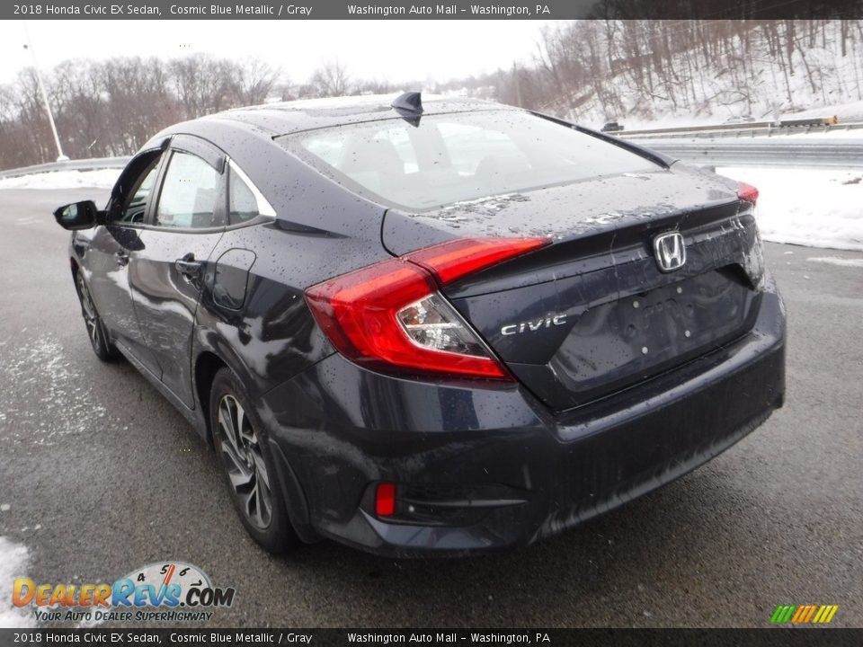 2018 Honda Civic EX Sedan Cosmic Blue Metallic / Gray Photo #12