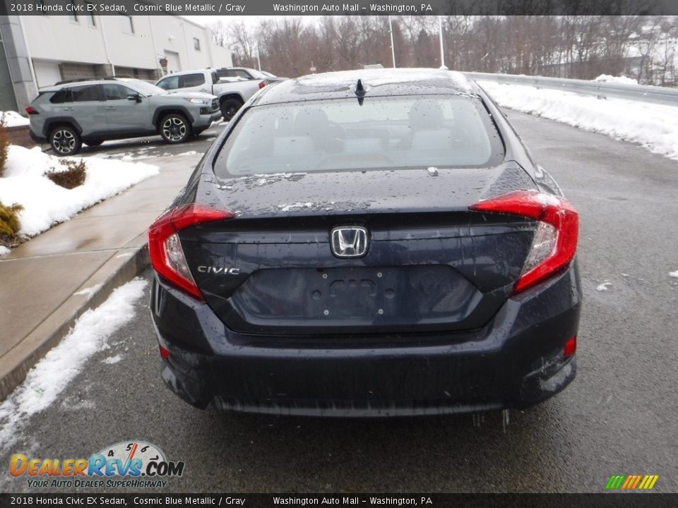 2018 Honda Civic EX Sedan Cosmic Blue Metallic / Gray Photo #13