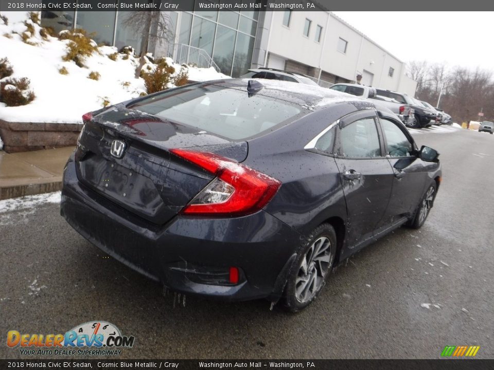 2018 Honda Civic EX Sedan Cosmic Blue Metallic / Gray Photo #14