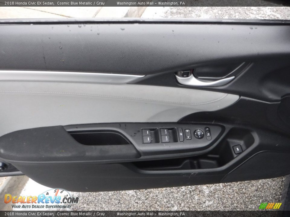 2018 Honda Civic EX Sedan Cosmic Blue Metallic / Gray Photo #17
