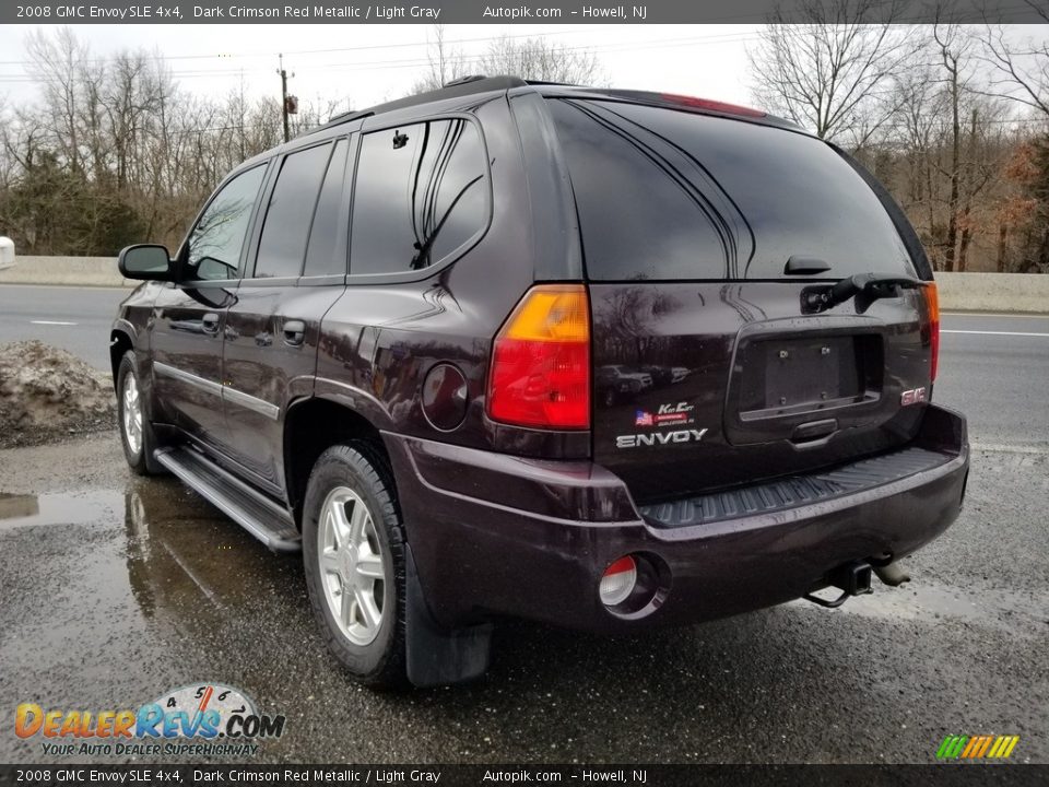 2008 GMC Envoy SLE 4x4 Dark Crimson Red Metallic / Light Gray Photo #5