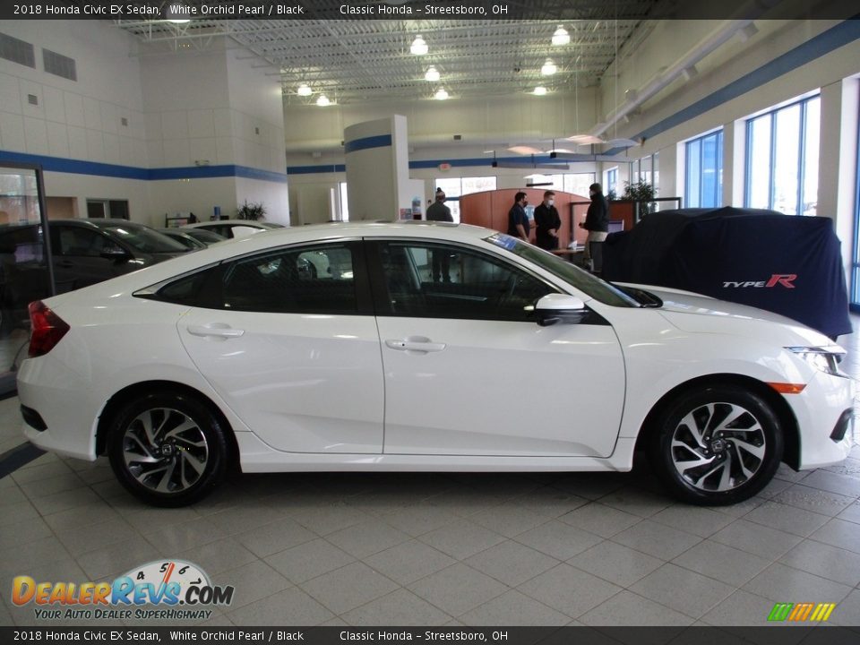 2018 Honda Civic EX Sedan White Orchid Pearl / Black Photo #4