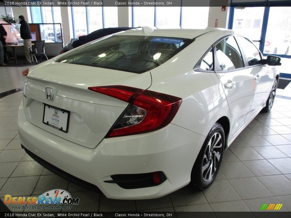 2018 Honda Civic EX Sedan White Orchid Pearl / Black Photo #7