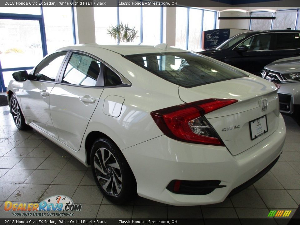 2018 Honda Civic EX Sedan White Orchid Pearl / Black Photo #9