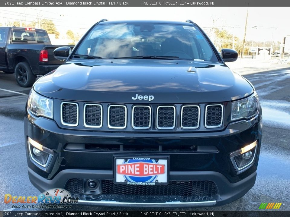 2021 Jeep Compass Limited 4x4 Diamond Black Crystal Pearl / Black Photo #3