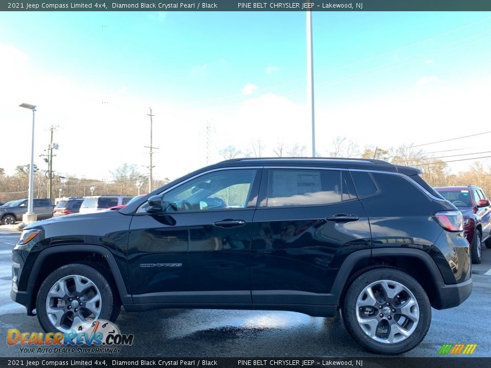 2021 Jeep Compass Limited 4x4 Diamond Black Crystal Pearl / Black Photo #4