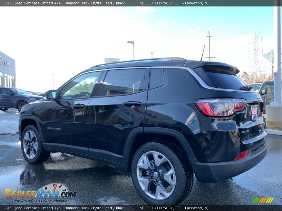 2021 Jeep Compass Limited 4x4 Diamond Black Crystal Pearl / Black Photo #6