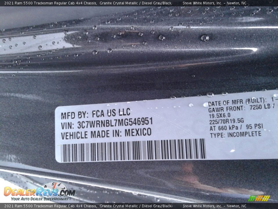2021 Ram 5500 Tradesman Regular Cab 4x4 Chassis Granite Crystal Metallic / Diesel Gray/Black Photo #23