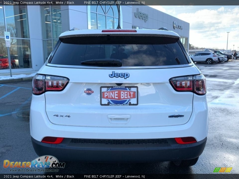 2021 Jeep Compass Latitude 4x4 White / Black Photo #7