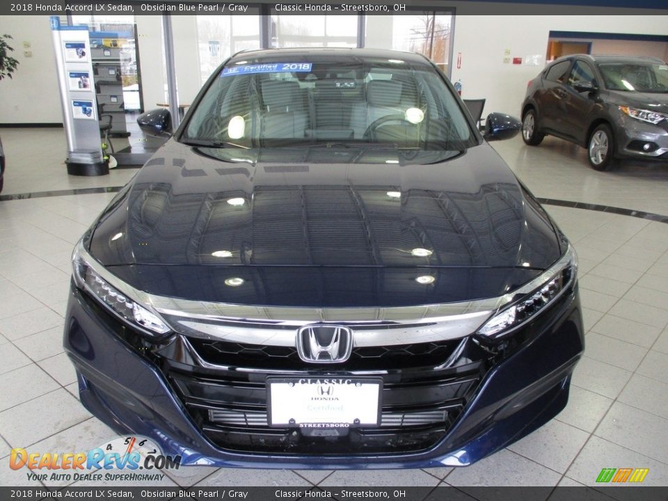 2018 Honda Accord LX Sedan Obsidian Blue Pearl / Gray Photo #2