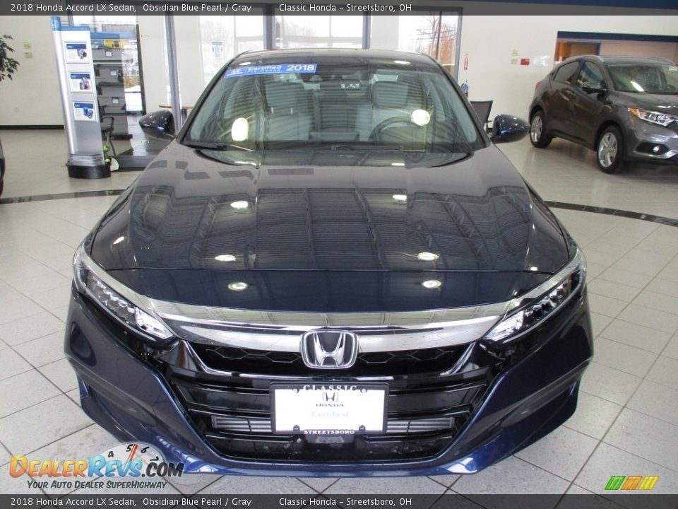 2018 Honda Accord LX Sedan Obsidian Blue Pearl / Gray Photo #2