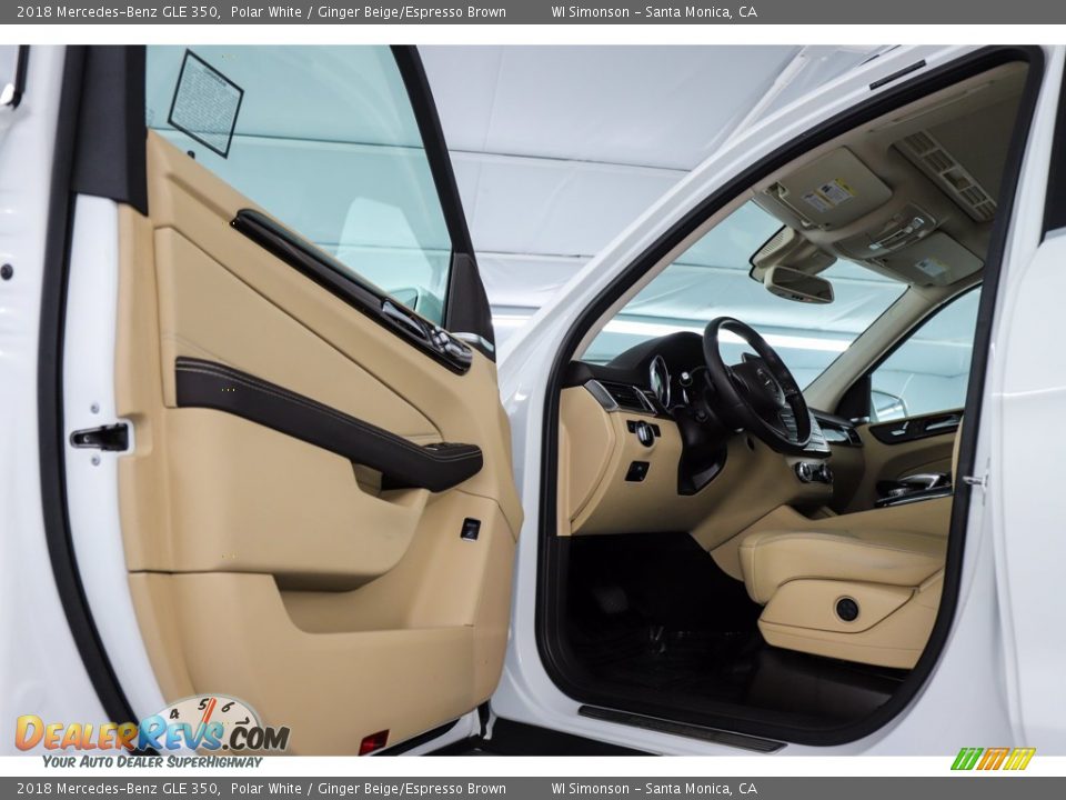 2018 Mercedes-Benz GLE 350 Polar White / Ginger Beige/Espresso Brown Photo #19