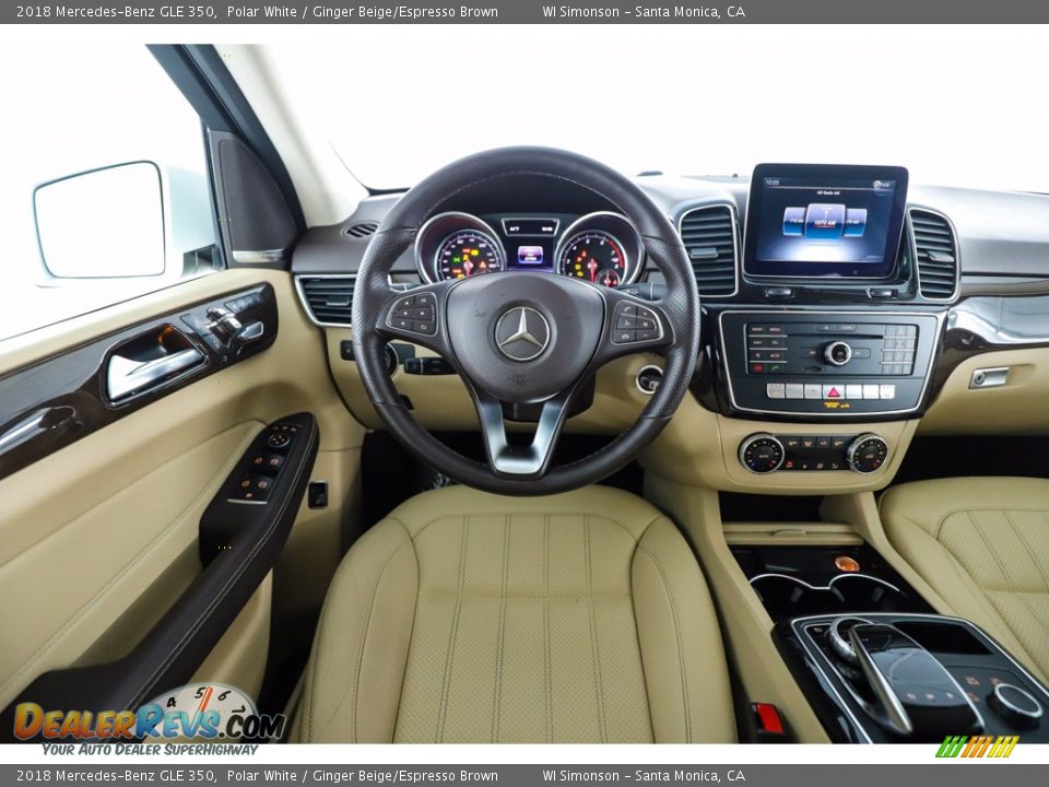 2018 Mercedes-Benz GLE 350 Polar White / Ginger Beige/Espresso Brown Photo #23