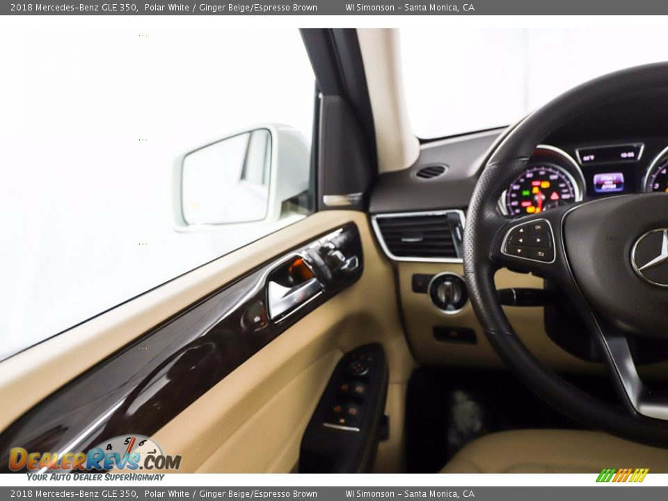 2018 Mercedes-Benz GLE 350 Polar White / Ginger Beige/Espresso Brown Photo #24