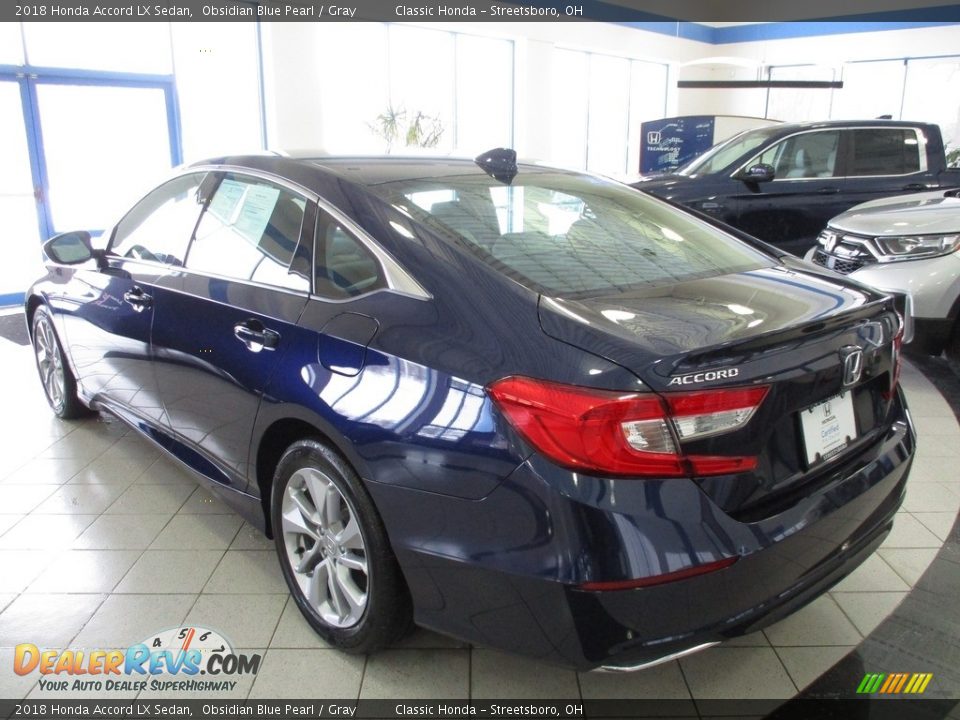 2018 Honda Accord LX Sedan Obsidian Blue Pearl / Gray Photo #9