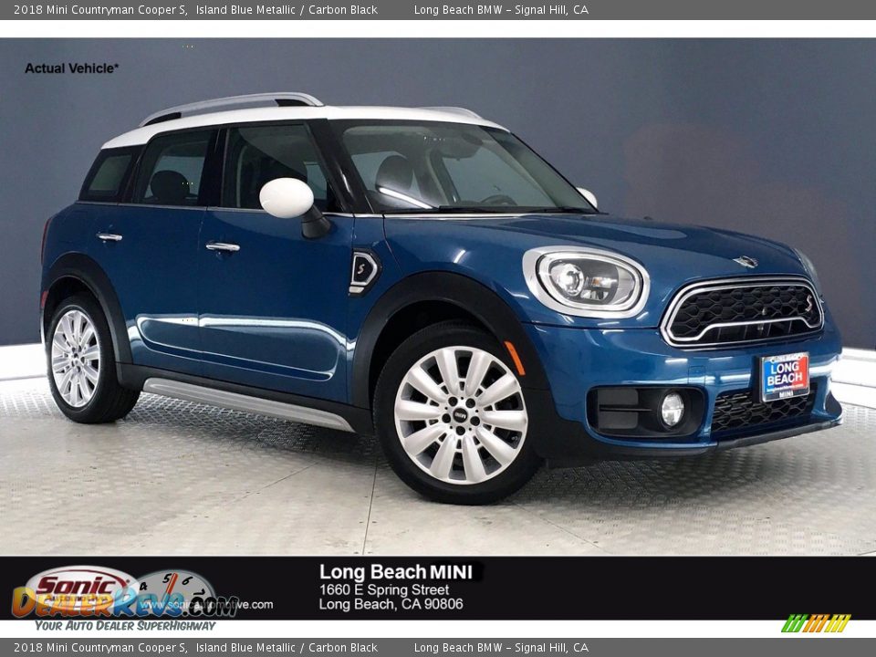 2018 Mini Countryman Cooper S Island Blue Metallic / Carbon Black Photo #1