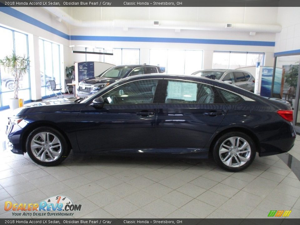 2018 Honda Accord LX Sedan Obsidian Blue Pearl / Gray Photo #10