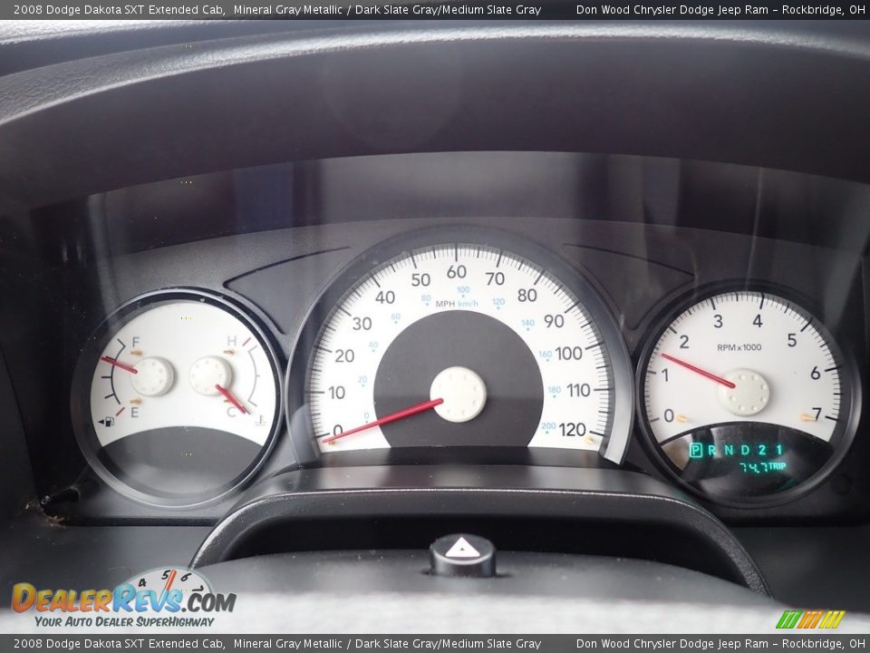 2008 Dodge Dakota SXT Extended Cab Mineral Gray Metallic / Dark Slate Gray/Medium Slate Gray Photo #21