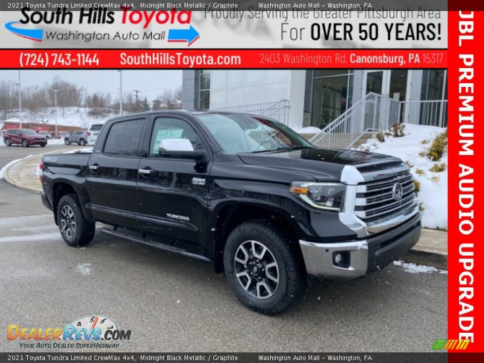 2021 Toyota Tundra Limited CrewMax 4x4 Midnight Black Metallic / Graphite Photo #1