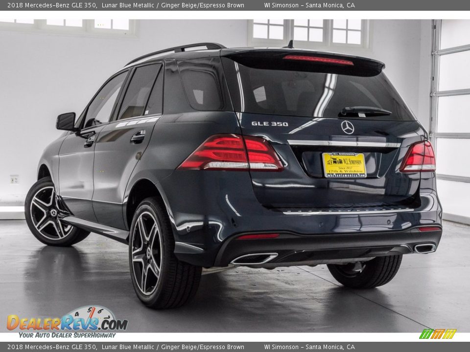 2018 Mercedes-Benz GLE 350 Lunar Blue Metallic / Ginger Beige/Espresso Brown Photo #3