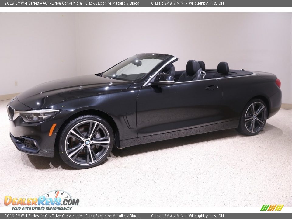 2019 BMW 4 Series 440i xDrive Convertible Black Sapphire Metallic / Black Photo #4