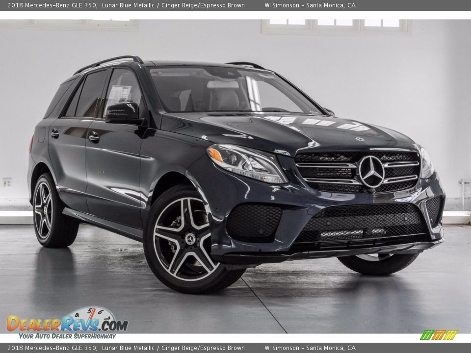 2018 Mercedes-Benz GLE 350 Lunar Blue Metallic / Ginger Beige/Espresso Brown Photo #12