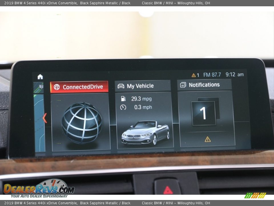 2019 BMW 4 Series 440i xDrive Convertible Black Sapphire Metallic / Black Photo #12
