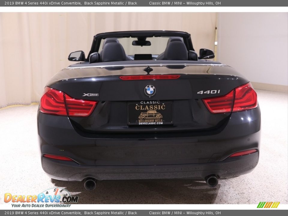 2019 BMW 4 Series 440i xDrive Convertible Black Sapphire Metallic / Black Photo #26