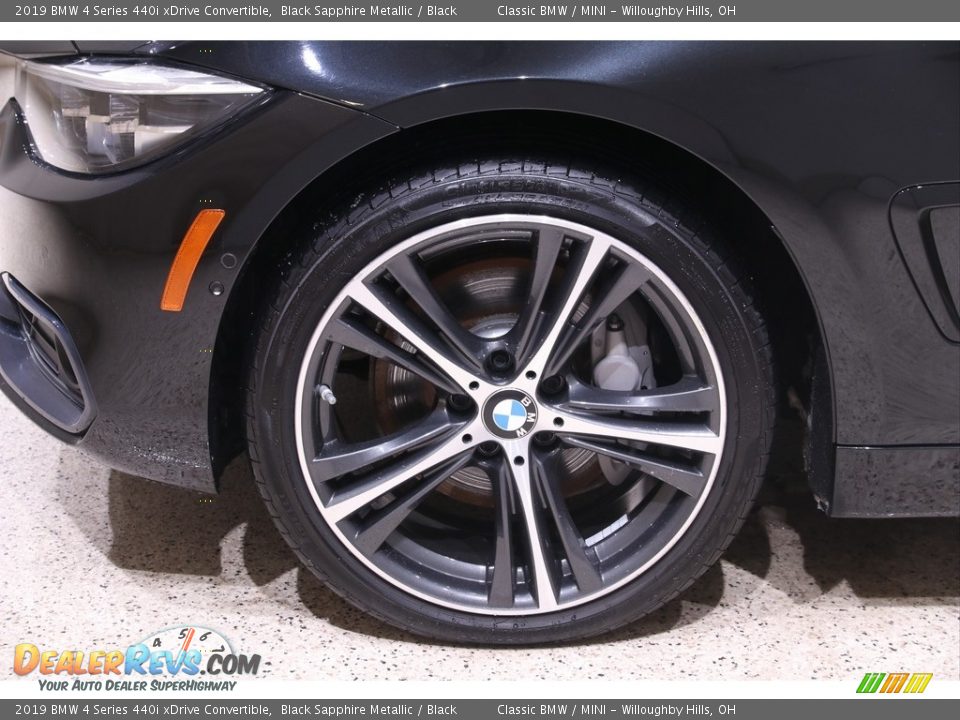 2019 BMW 4 Series 440i xDrive Convertible Black Sapphire Metallic / Black Photo #28