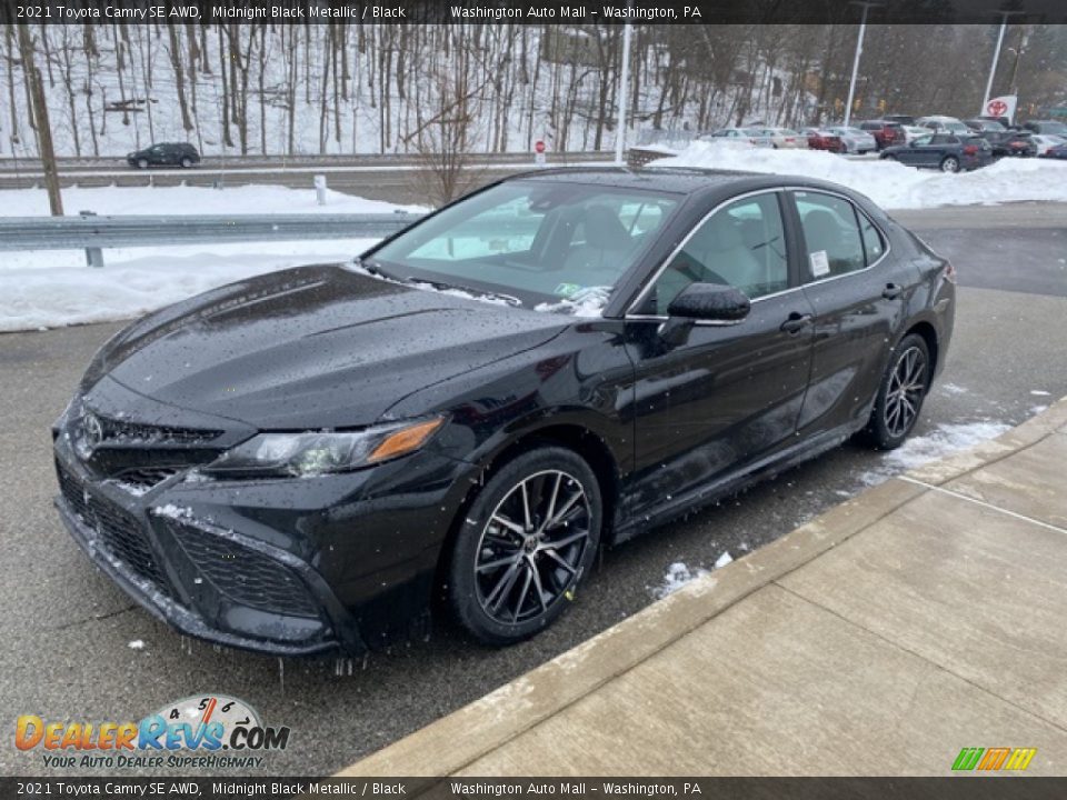 2021 Toyota Camry SE AWD Midnight Black Metallic / Black Photo #12