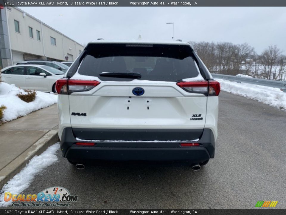 2021 Toyota RAV4 XLE AWD Hybrid Blizzard White Pearl / Black Photo #15