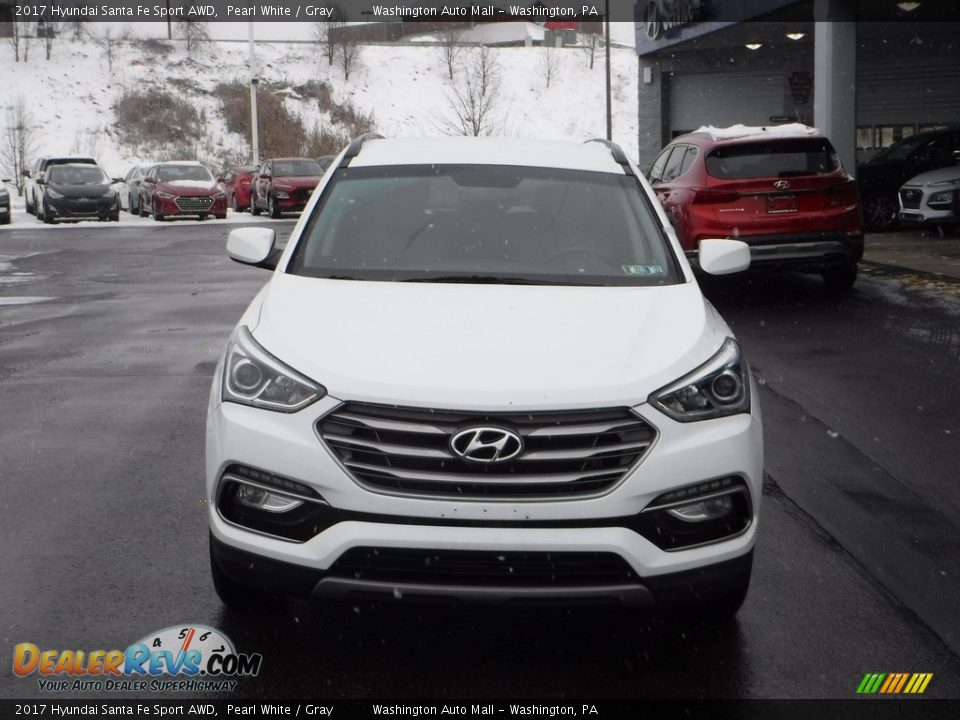 2017 Hyundai Santa Fe Sport AWD Pearl White / Gray Photo #4