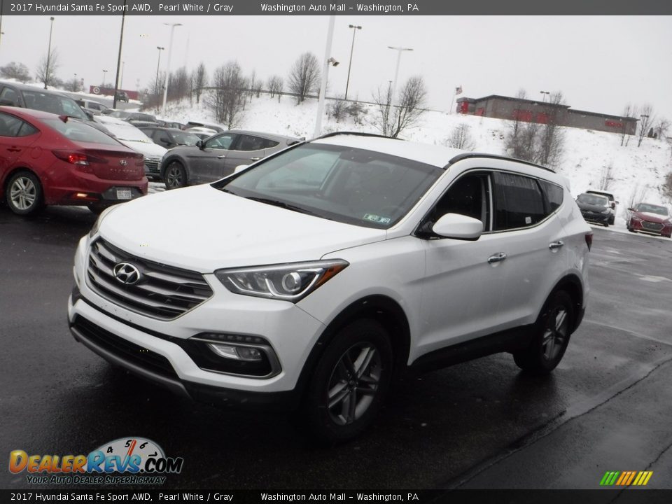 2017 Hyundai Santa Fe Sport AWD Pearl White / Gray Photo #5