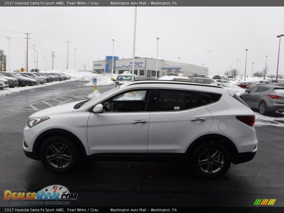 2017 Hyundai Santa Fe Sport AWD Pearl White / Gray Photo #6