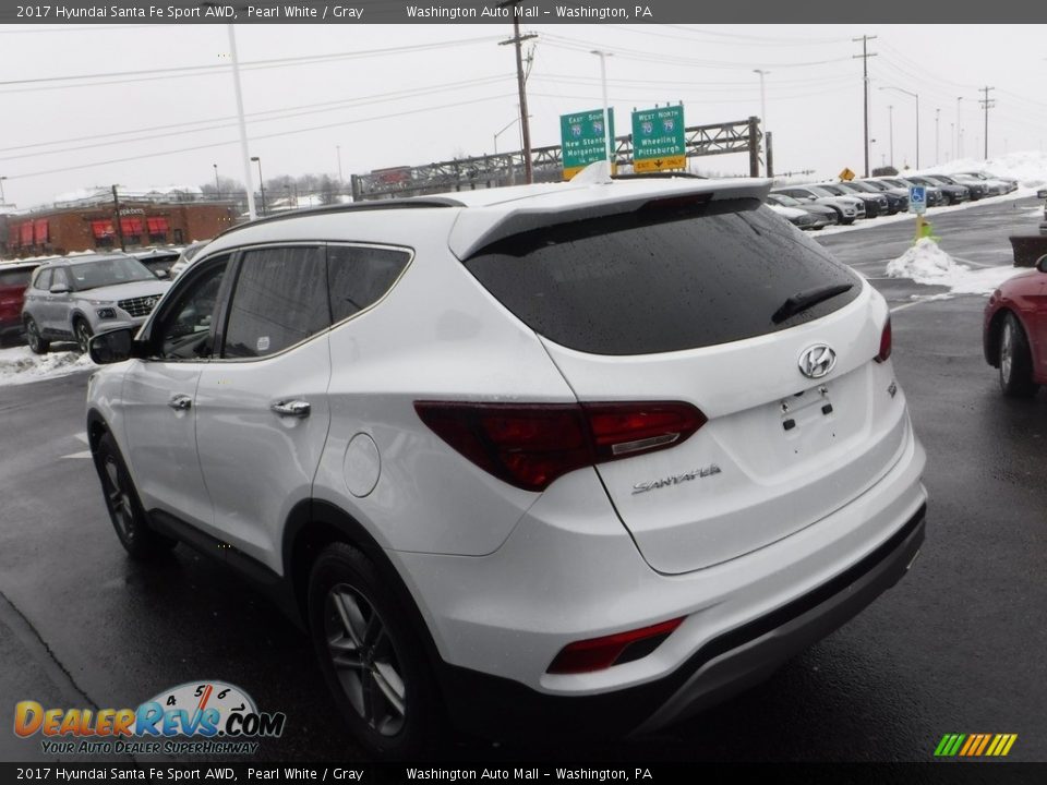 2017 Hyundai Santa Fe Sport AWD Pearl White / Gray Photo #7